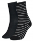 Preview: 2 Paar Tommy Hilfiger Damen - Business Baumwollsocken - STRIPE Farbset: Schwarz