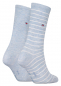 Preview: 2 Paar Tommy Hilfiger Damen - Business Baumwollsocken - STRIPE Farbset: Light Blue
