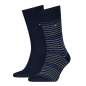 Preview: 2 Paar Tommy Hilfiger Herren - Business Baumwollsocken - STRIPE Farbset: Multicolor Navy