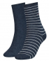 Preview: 2 Paar Tommy Hilfiger Damen - Business Baumwollsocken - STRIPE Farbset: Jeansmelange
