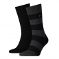 Preview: 2 Paar Tommy Hilfiger Herrensocken - Rugby - Black/Grey - Größe 39/42