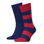 Preview: 2 Paar Tommy Hilfiger Herren - Business Baumwollsocken - RUGBY Farbset: Rot