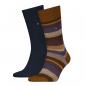 Preview: 2 Paar Tommy Hilfiger Herrensocken - Fishbone FX Ocker - Größe 39/42