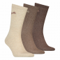 Preview: 3 Paar Puma Tennissocken - Klassik Crew Form (Normallang) - Farbset: Mix Beige/Brauntöne