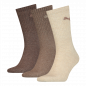 Preview: 3 Paar Puma Tennissocken - Klassik Crew Form (Normallang) - Farbset: Mix Beige/Brauntöne
