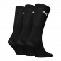 Preview: 3 Paar Puma Tennissocken - Klassik Crew Form (Normallang) - Farbset: Uni Schwarz