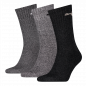 Preview: 3 Paar Puma Tennissocken - Klassik Crew Form (Normallang) - Farbset: Mix Grautöne