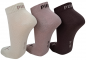 Preview: 3 Paar Puma Baumwoll Klassik Quarter - Farbset: Mix Braun/Beigetöne