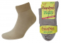 Preview: 3 Paar Bambus Wellness Kurzsocken ohne Gummidruck - Beige