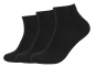 Preview: 3 Paar Camano Quarter Kurzsocken ohne Gummi - Schwarz - Größe 47/49