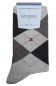 Preview: 2 Paar Hilfiger Business Damensocken Karo/Uni Naturmelange Größe 35/38