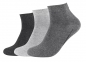 Preview: 3 Paar Camano Quarter Kurzsocken ohne Gummi - Graumix - Größe 47/49