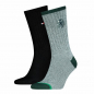 Preview: 2 Paar Tommy Hilfiger Herren - Baumwoll Rippsocken - FX Retro Logo - Green