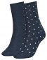 Preview: 2 Paar Tommy Hilfiger Damen - Business Baumwollsocken - DOT Farbset: Jeansmelange