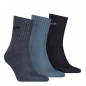Preview: 3 Paar Puma Tennissocken - Short Crew Form (Kurzschaft) - Farbset: Mix Jeanstöne