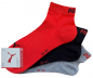 Preview: 3 Paar Puma Baumwoll Klassik Quarter - Farbset: Mix mit Rot