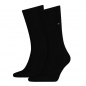 Preview: 2 Paar Tommy Hilfiger Herrensocken - Uni Schwarz - Größe 43/46