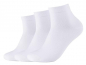 Preview: 3 Paar Camano Baumwoll Quarter - druckfreie Kurzsocken - Weiss