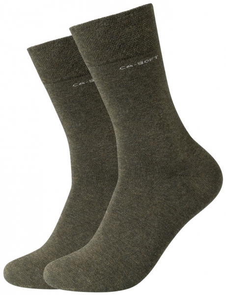 2 Paar CA - SOFTBUND Socken ohne Gummidruck - Loden - Größe 35/38