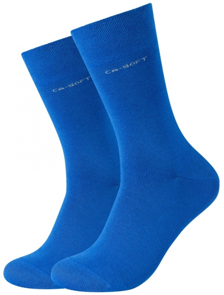 2 Paar CA - SOFTBUND Socken ohne Gummidruck - Kraftblau - Größe 35/38