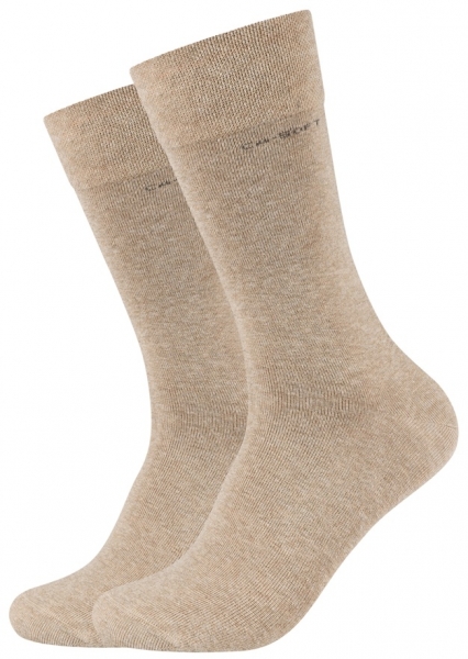 2 Paar CA - SOFTBUND Socken ohne Gummidruck - Beigemelange - Größe 35/38