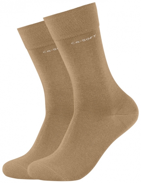 2 Paar CA - SOFTBUND Socken ohne Gummidruck - Iced Coffee - Größe 35/38