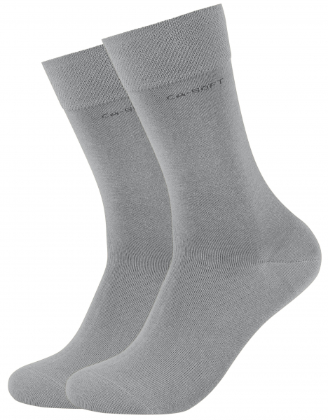 2 Paar Camano CA - SOFTBUND Socken Klassik - Griffin Grey