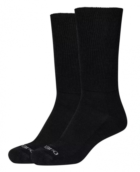 2 Paar Rippschaft Spezial Diabetikersocken - Schwarz - Größe 39/42