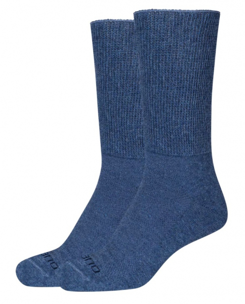 2 Paar Rippschaft Spezial Diabetikersocken - Jeansblau - Größe 39/42