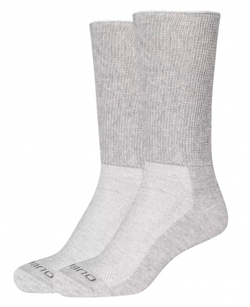 2 Paar Rippschaft Spezial Diabetikersocken - Hellgrau - Größe 39/42