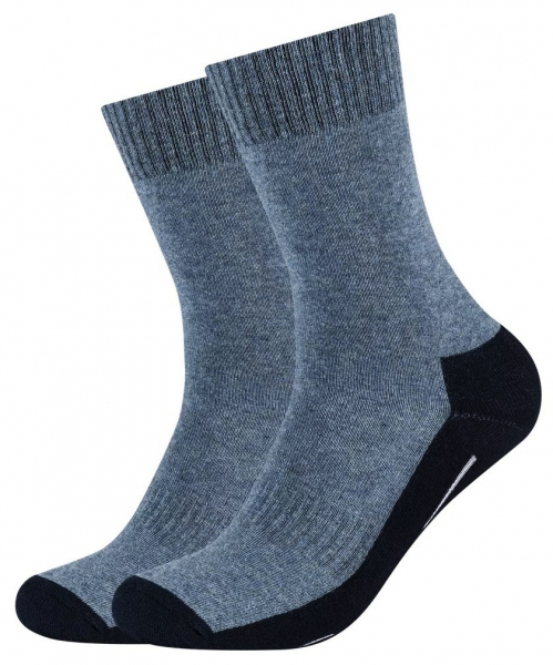 2 Paar Camano Pro Tex - Sportsocken mit P-Sohle - Jeansmelange