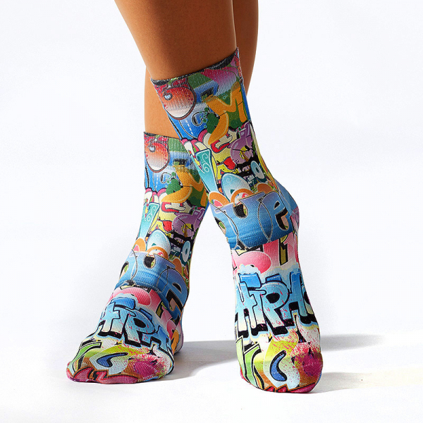 Wigglesteps Damen - Socken - Style: 00475 - Graffitti Love