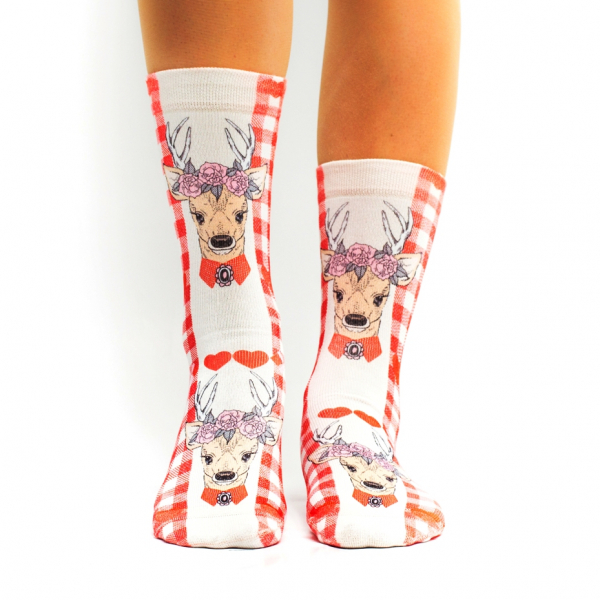Wigglesteps Damen - Socken - Style: 00519 - Oktober Deer