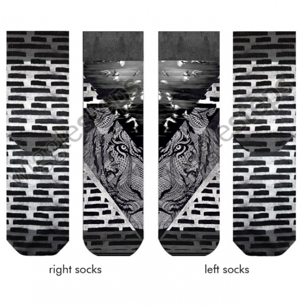 Wigglesteps Damen - Socken - Style: 00567 - Doppelmotiv No Fear