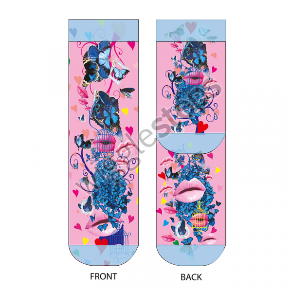 Preview: Wigglesteps Damen - Socken - Style: 00630 - Pink Lips