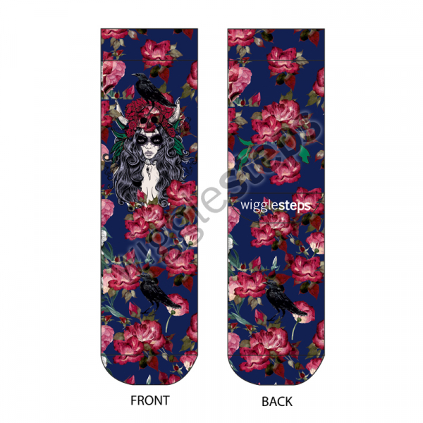 Wigglesteps Damen - Socken - Style: 00804 - Roses and Crows