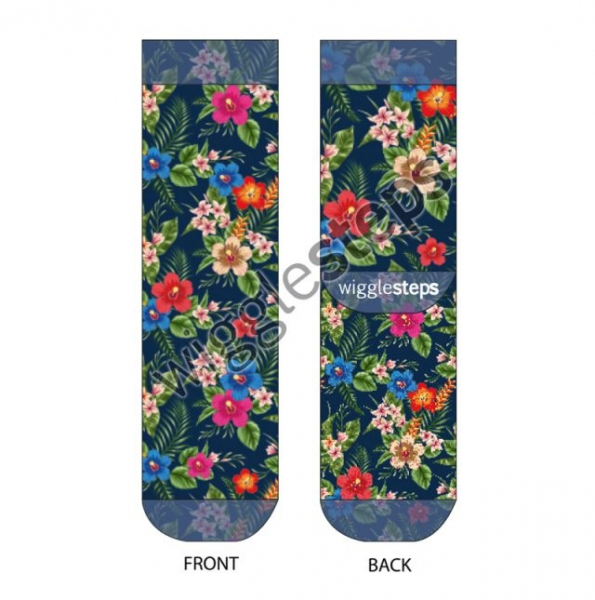 Wigglesteps Damen - Socken - Style: 01013 - Purple Flowers