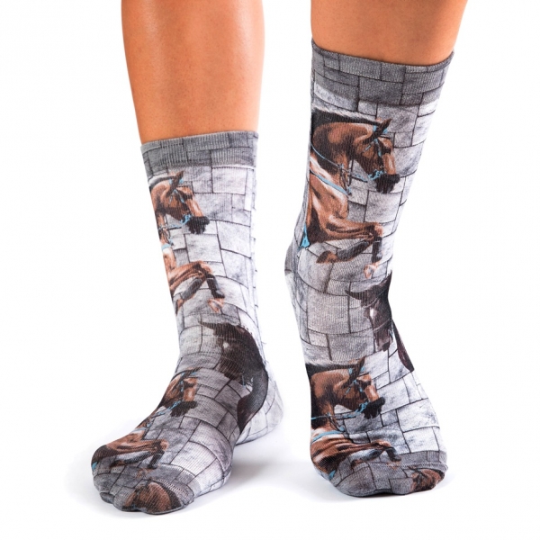 Wigglesteps Damen - Socken - Style: 01277 - Horse Grey