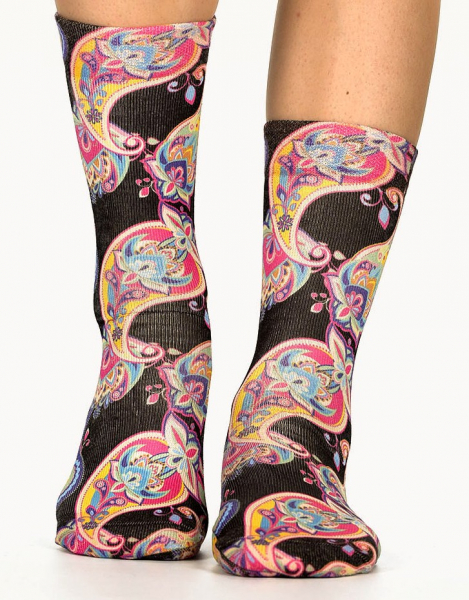 Wigglesteps Damen - Socken - Style: 01881 - Paisley Black