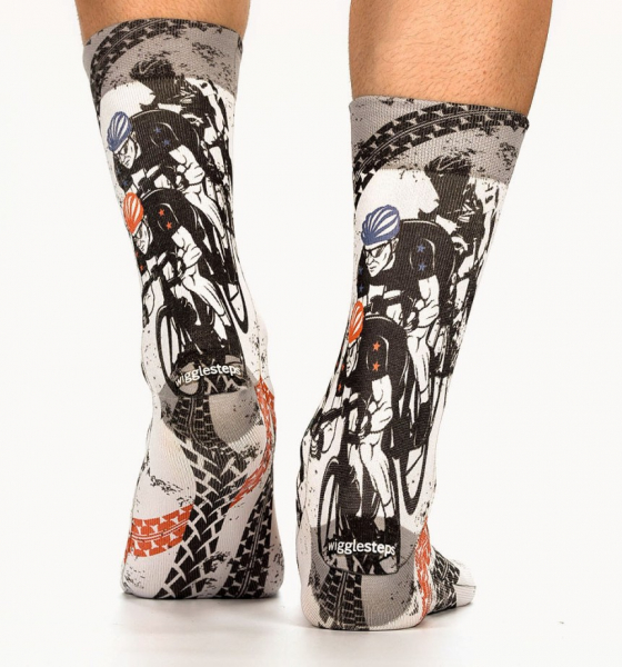 Wigglesteps Herren - Socken - Style: 01966 - Rennrad Weiss