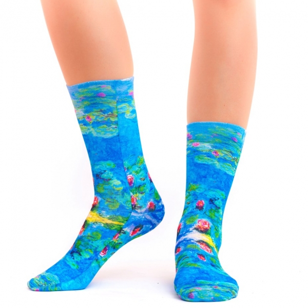 Wigglesteps Damen - Socken - Style: 02901 - Monet Wasserlilien