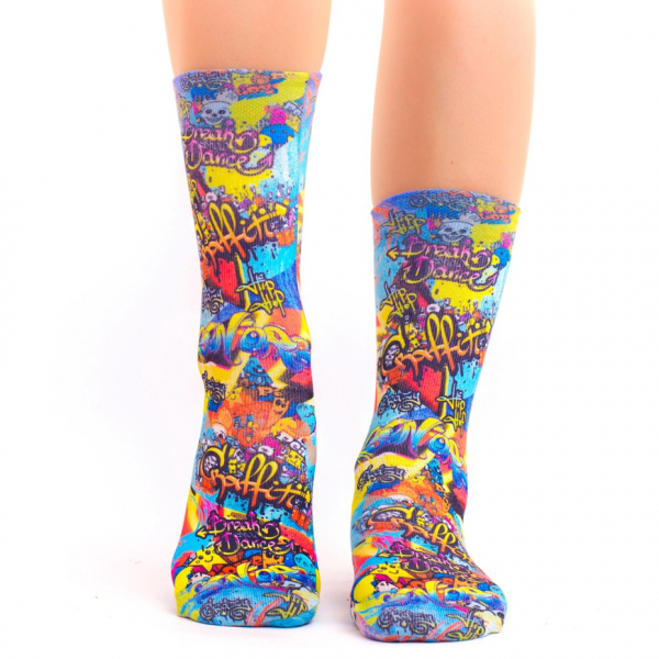 Wigglesteps Damen - Socken - Style: 02915 - Graffiti Colors