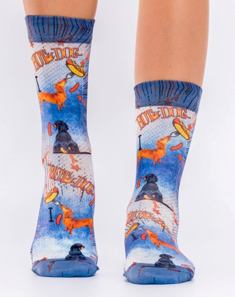 Wigglesteps Damen - Socken - Style: 03072 - Hot Dog Dackel