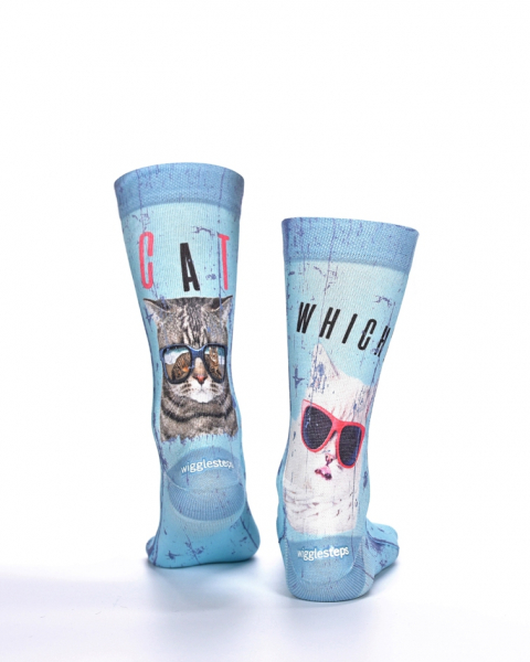 Preview: Wigglesteps Damen - Socken - Style: 03450 - Doppelmotiv Cat's