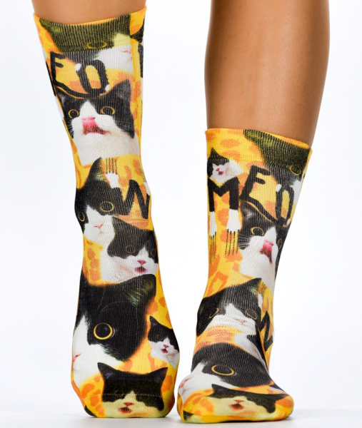Wigglesteps Damen - Socken - Style: 03923 - Katze Gelb