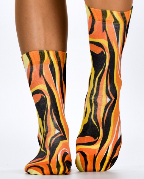 Wigglesteps Damen - Socken - Style: 03944 - Orange Zebra