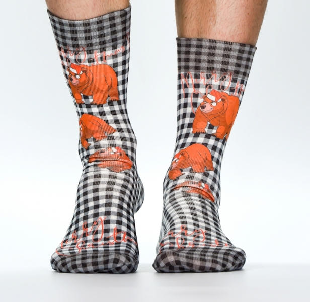Wigglesteps Herren - Socken - Style: X-Mas Bär 04172