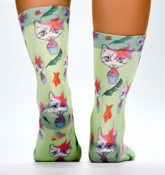 Wigglesteps Damen - Socken - Style: 04259 - Fancy Cat G