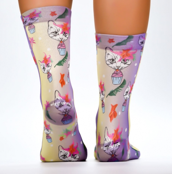 Wigglesteps Damen - Socken - Style: 04260 - Fancy Cat Color