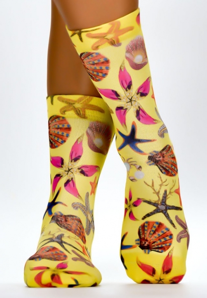 Wigglesteps Damen - Socken - Style: 04293 - Seestern Gelb